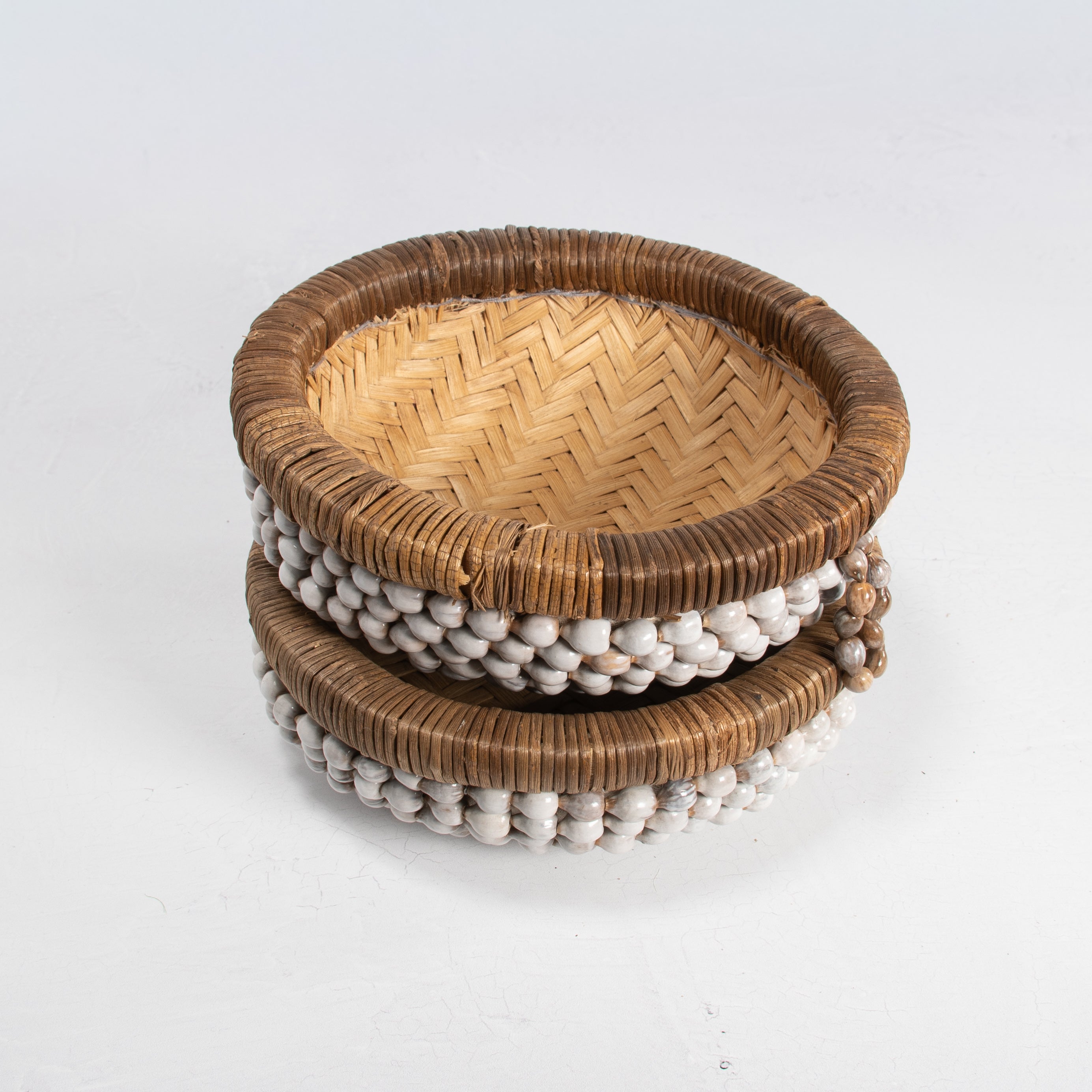 Handwoven Seed Bead Basket - Small