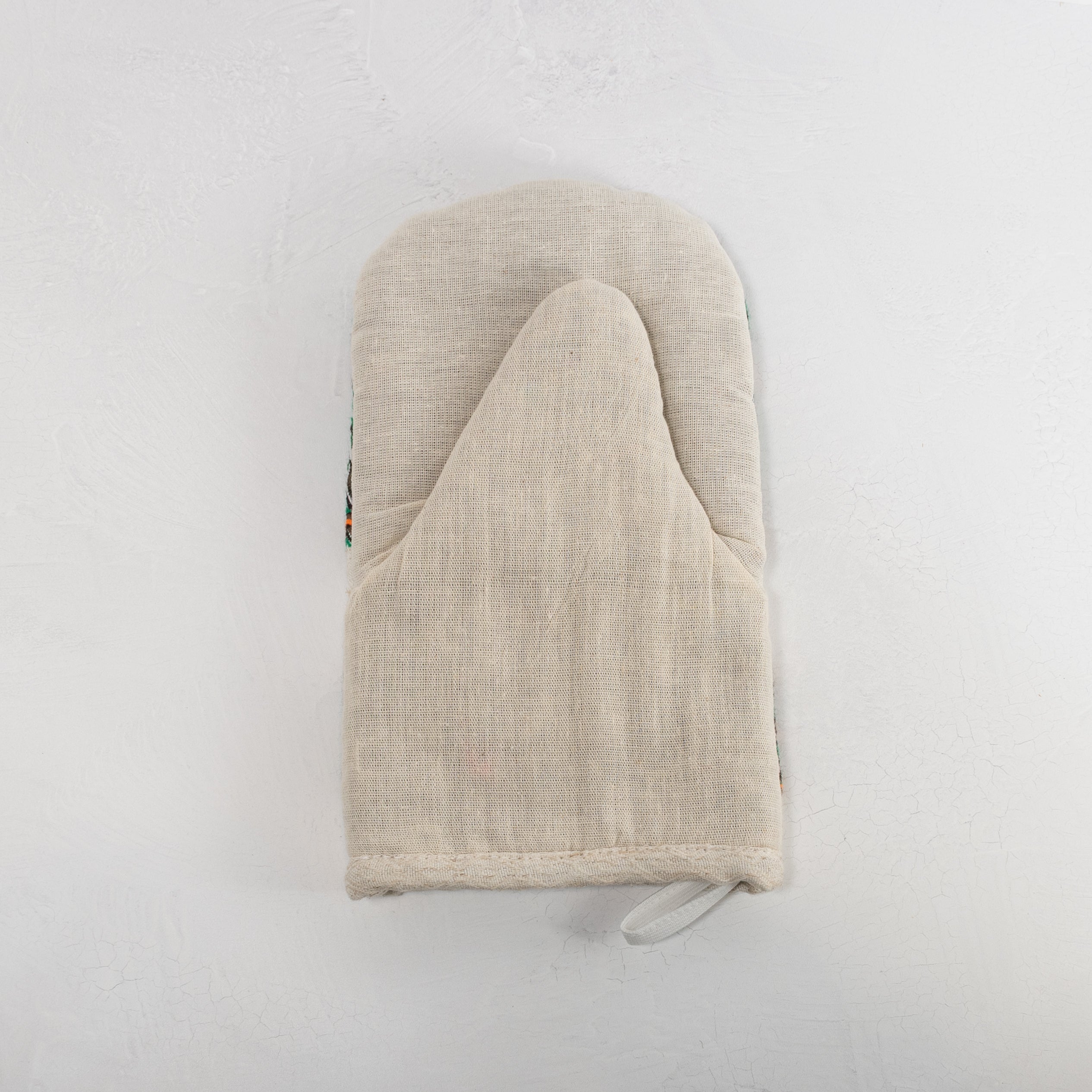 Embroidered Oven Mitt - Green