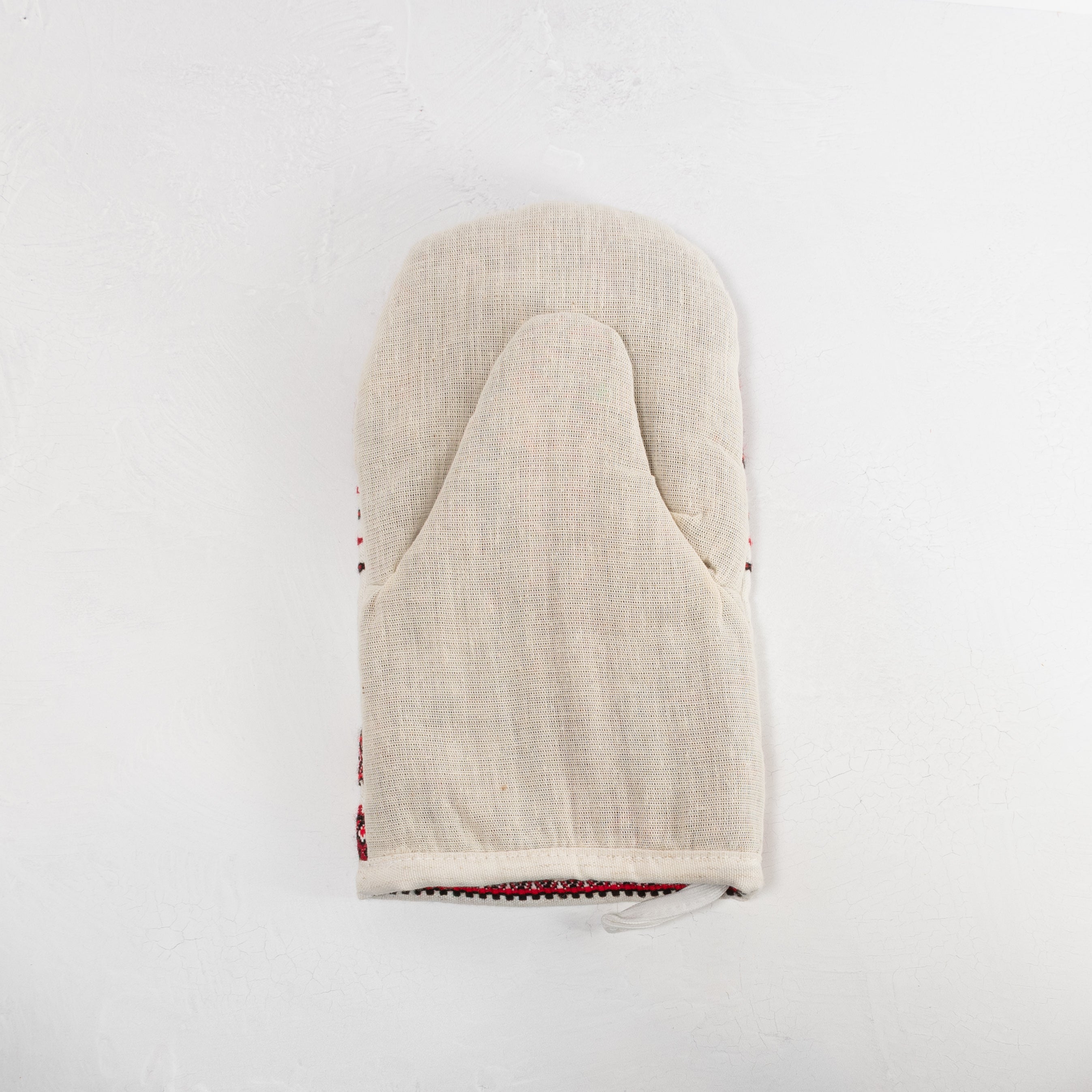 Embroidered Oven Mitt - Red