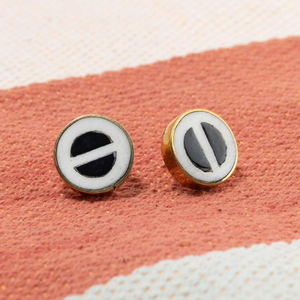 Black & White Stud Earrings