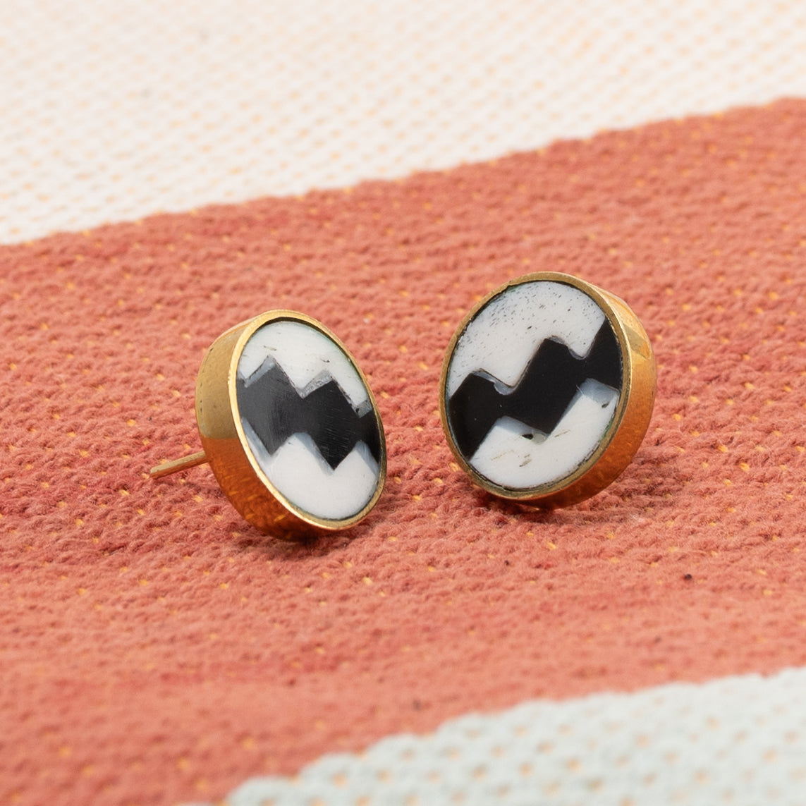 Black & White Stud Earrings