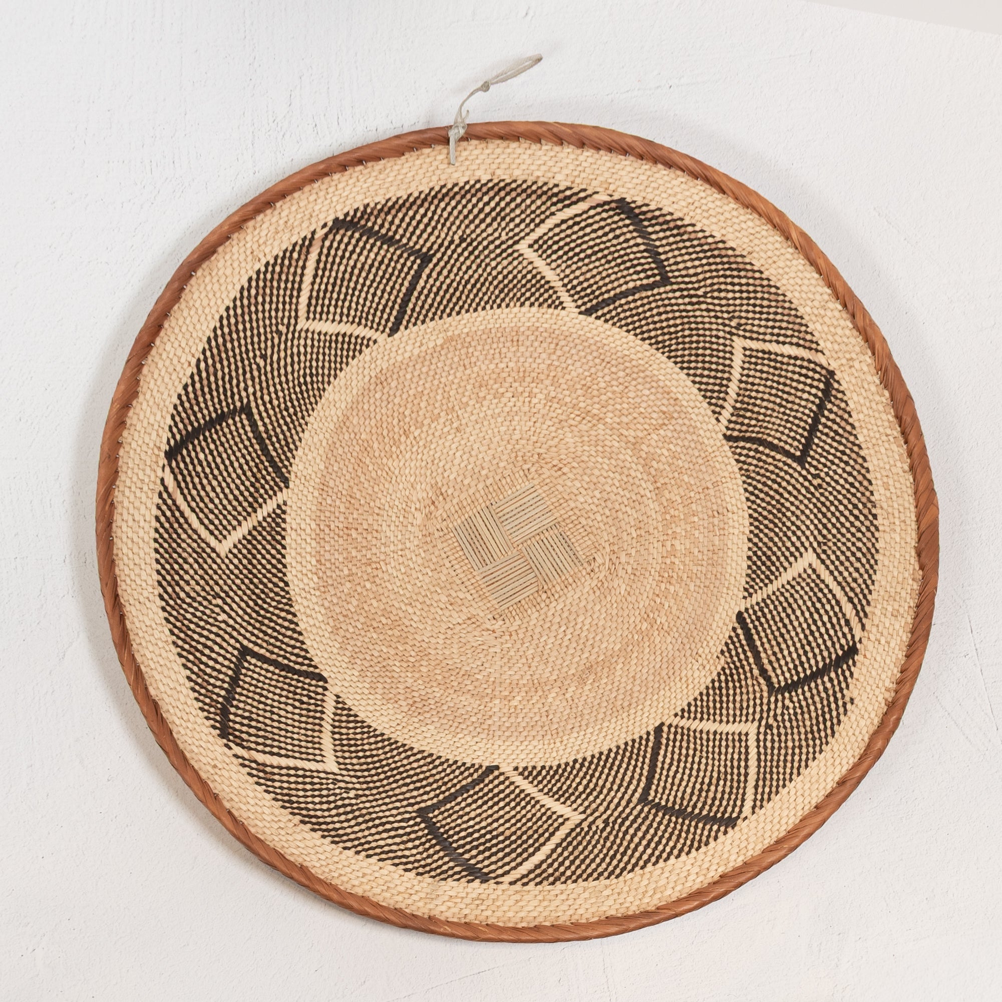 Oversized Natural Wall Hanging - Geometric Diamond
