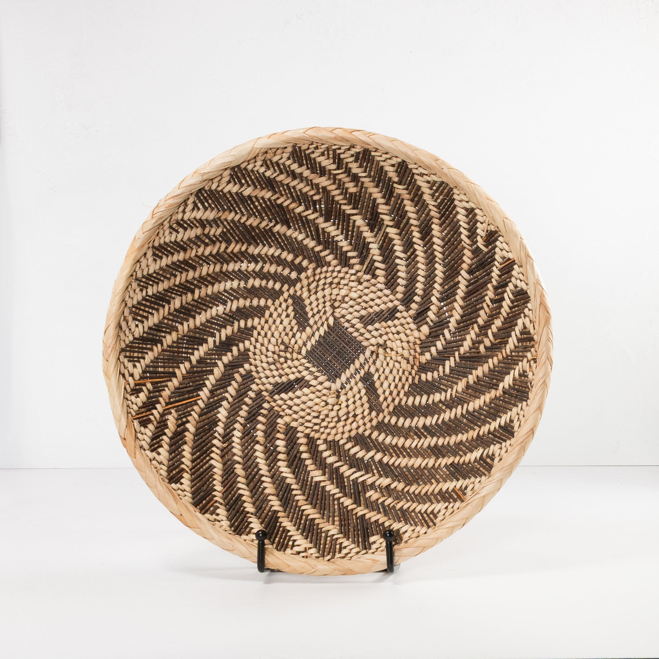Handwoven Wall Basket - Sunburst & Spiral
