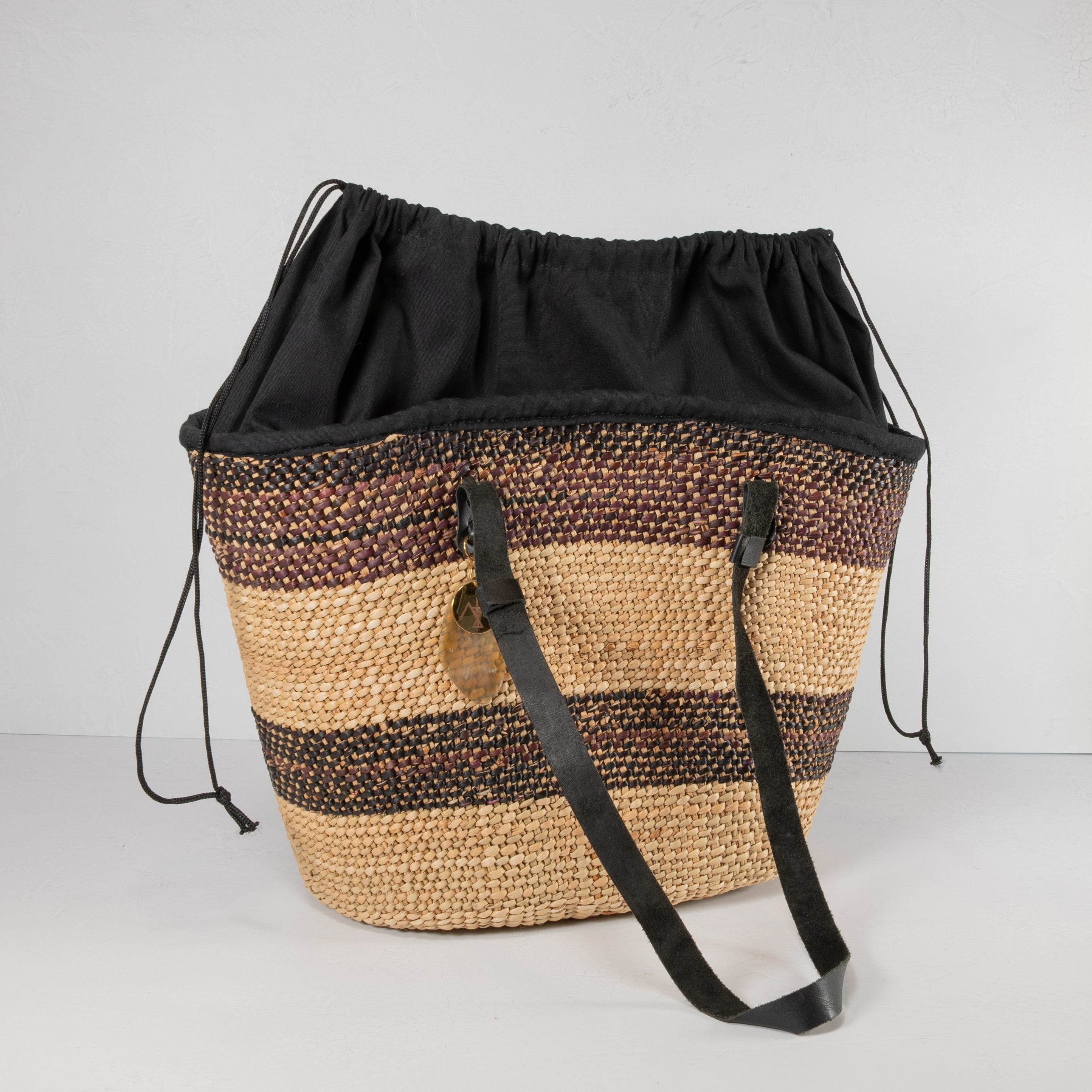 Cinch-Top Woven Tote