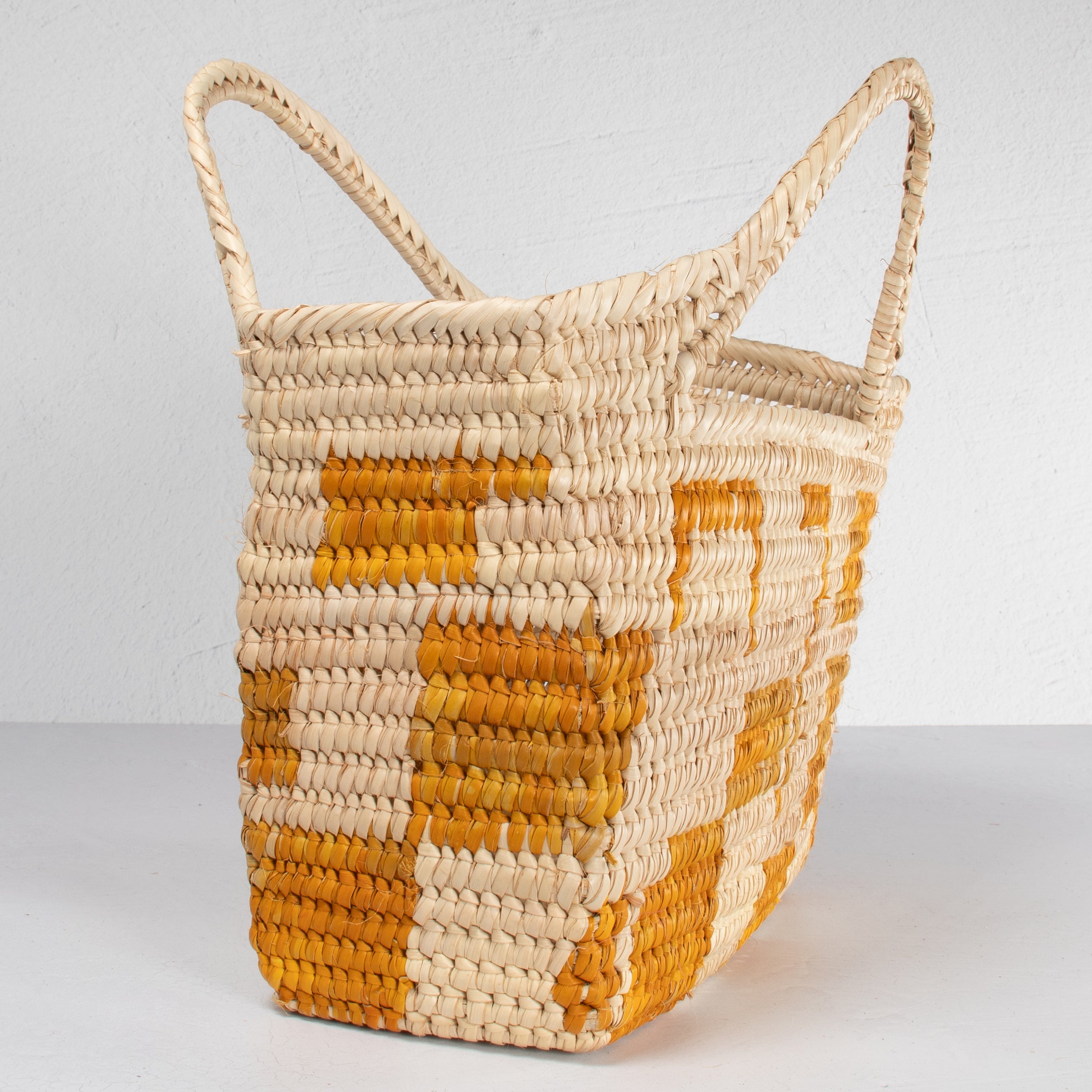 Lodwar Yellow Check Woven Tote