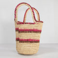 Lodwar Brown & Pink Stripe Woven Tote
