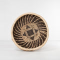 Handwoven Wicker Bowl - Radiant Grid