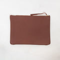 Leather Zip Pouch - Burgundy