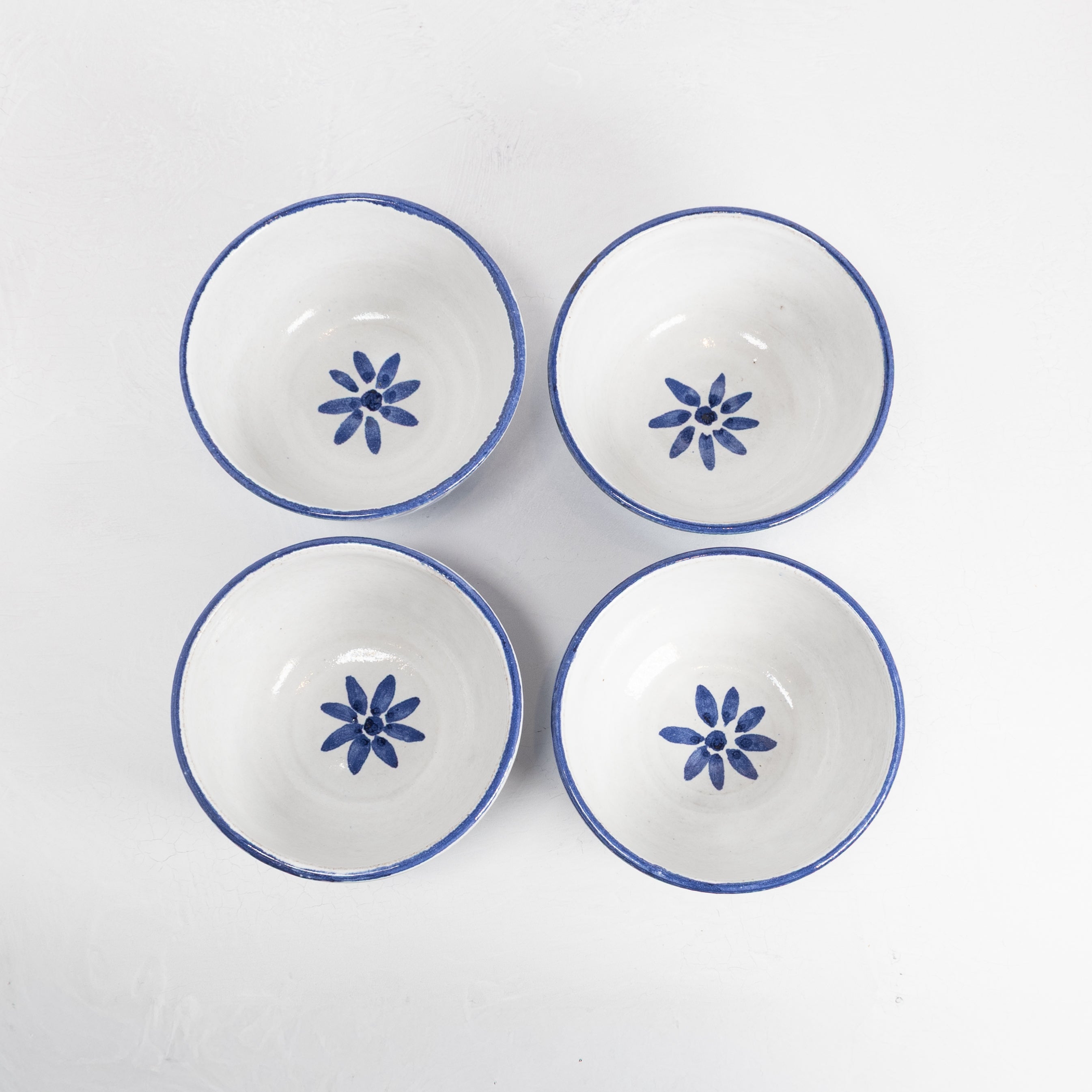 Blue Petal Ceramic Bowl
