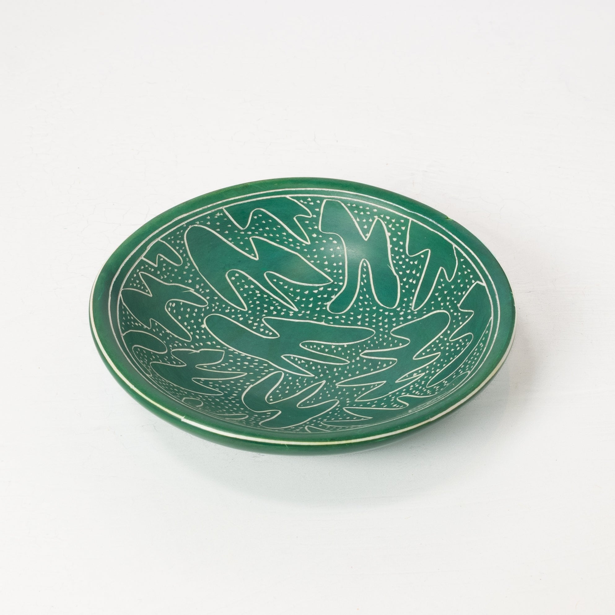 Small Catchall Dish - Green Linework