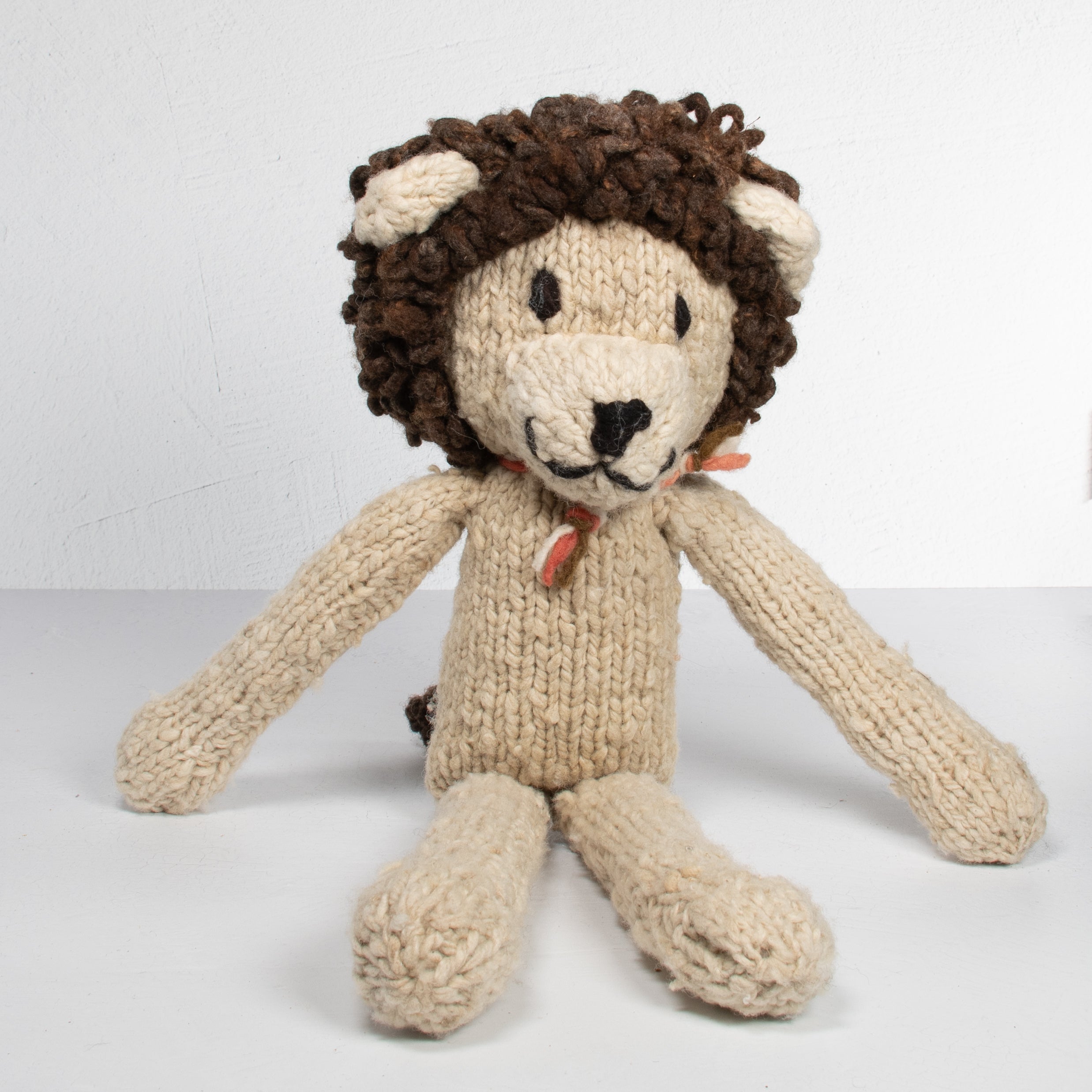 Hand-Knit Wool Lion Soft Toy