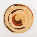 Handwoven Wall Basket - Natural & Brown Spiral