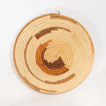 Handwoven Wall Basket - Natural & Tan Spiral