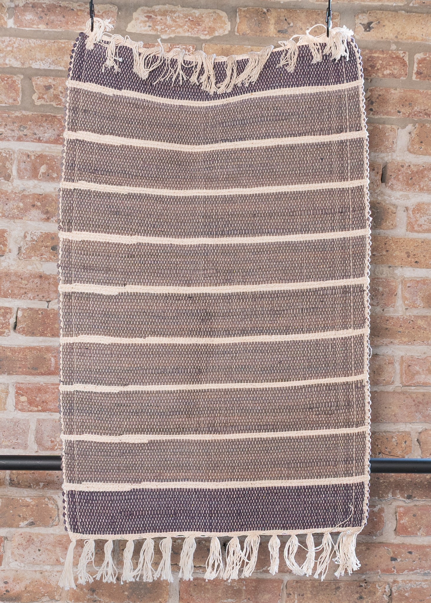 100% Cotton Handloomed Small Rug - Lavender
