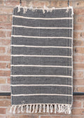 100% Cotton Handloomed Small Rug - Navy