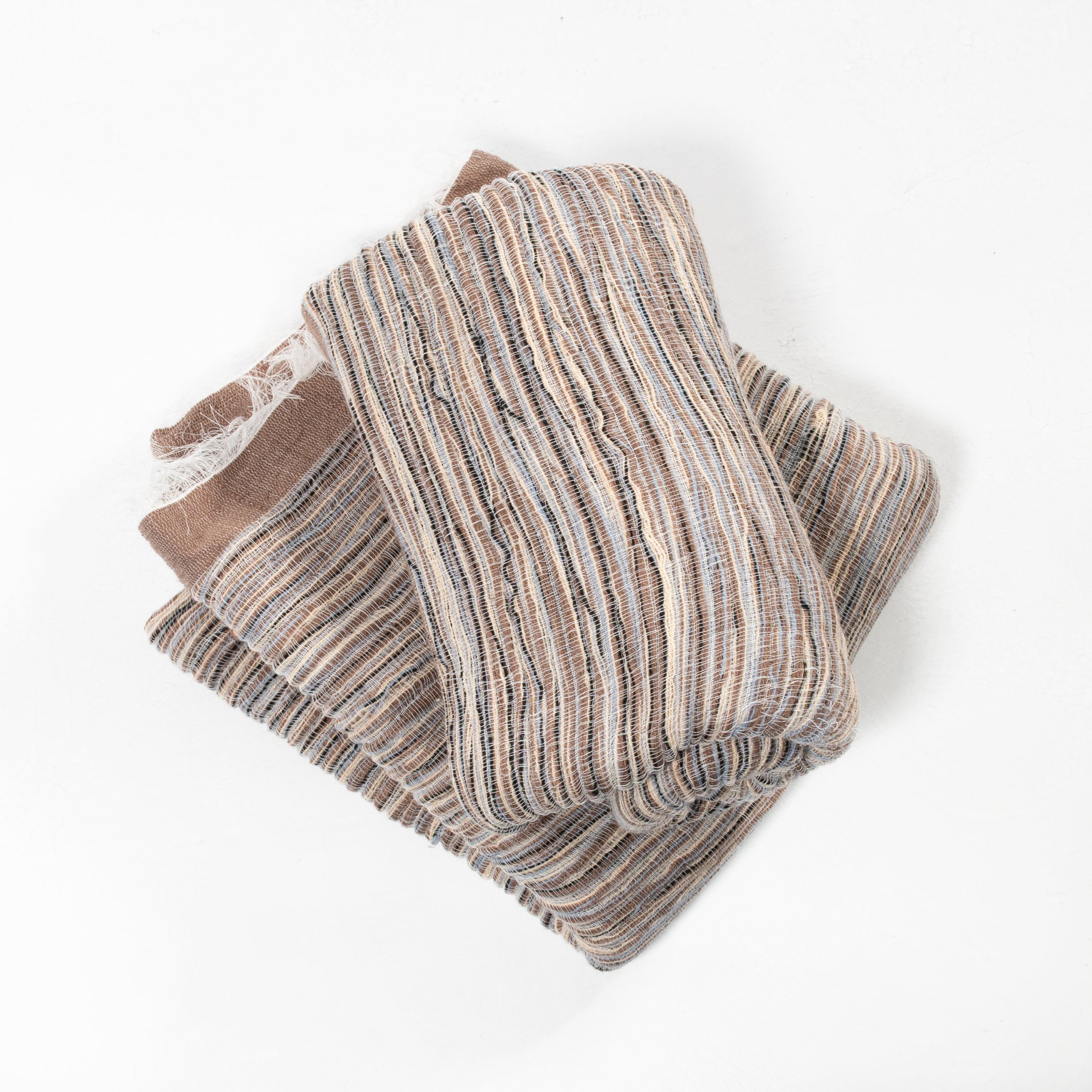 Handwoven 100% Cotton Scarf – Heather Grey