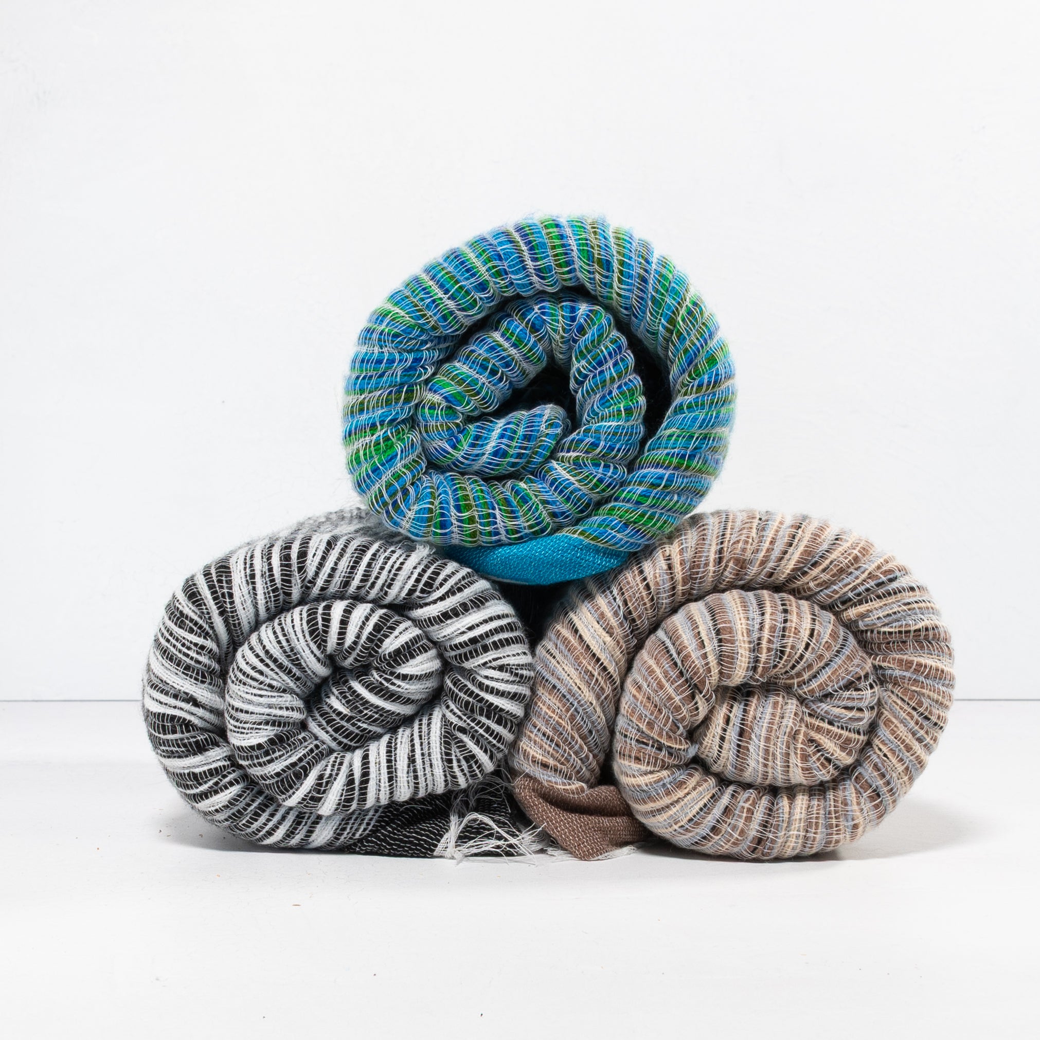 Handwoven 100% Cotton Scarf – Heather Grey