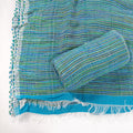 Handwoven 100% Cotton Scarf – Indigo Mix