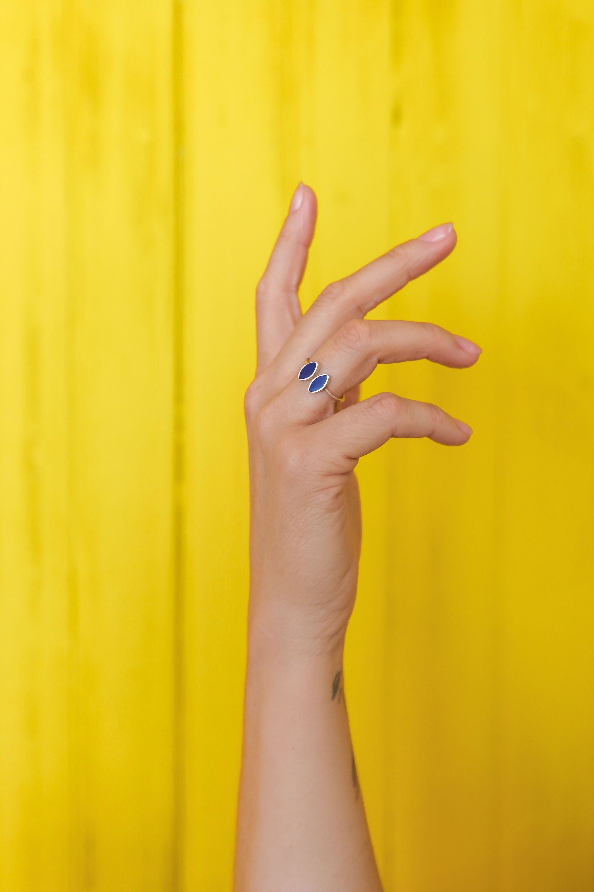 The Blue Lapis Double Oval Ring
