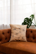 Embroidered Soft Grey Wildflower Pillow Cover